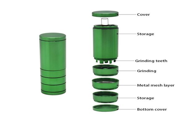 Portasigarette con espulsione automatica Dugout Grinder Portasigarette in metallo con tasca in alluminio Portasigarette composito Scatola con erbe secche7715620