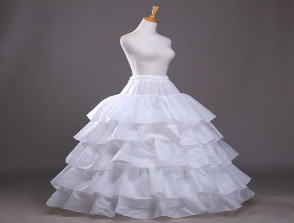 Novo vestido de baile anágua crinolina branca underskirt vestido de casamento deslizamento 3 hoop saia crinolina para vestido quinceanera barato 8877486