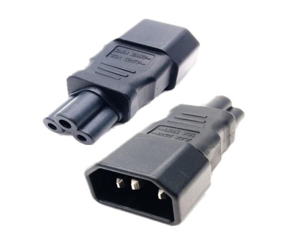 1PC Adattatore di Alimentazione Universale IEC 320 C14 a C5 Convertitore Adattatore C5 a C14 Spina di Alimentazione CA Presa 3 Spille IEC320 C14 connettore NEWEST1550524