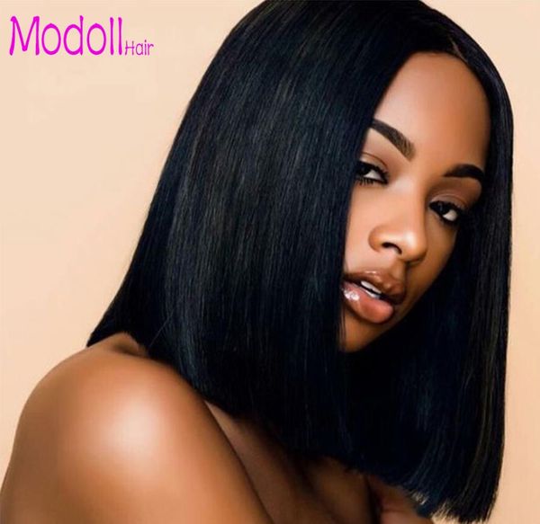 Kurze Bob Spitze Front Echthaar Perücken Brasilianische Remy Haar Bob Ombre Perücken Perruques de cheveux humains dhgate Spitze Perücke für Schwarz Wom7568955