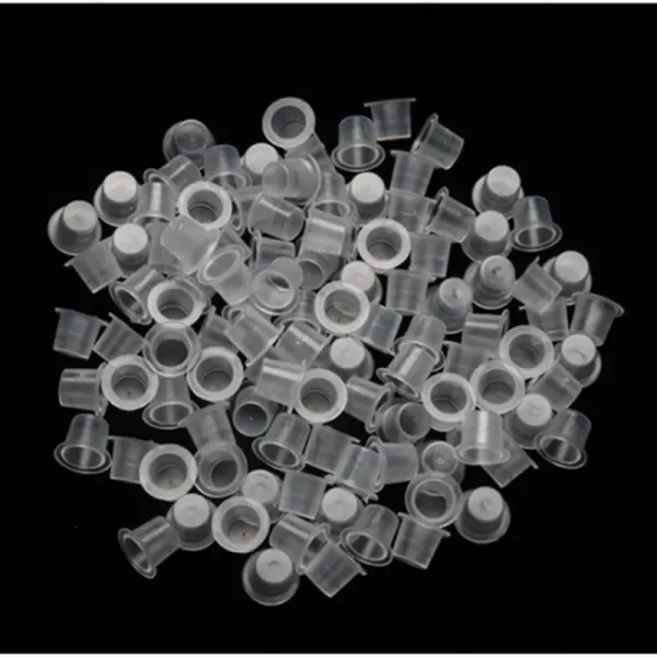 Accessori (Bianco) Tappi per inchiostro TATTOO da 6 mm Tappi per inchiostro da 1000 pezzi Forniture per pigmenti Tazze per inchiostro autoportanti in plastica spedizione gratuita