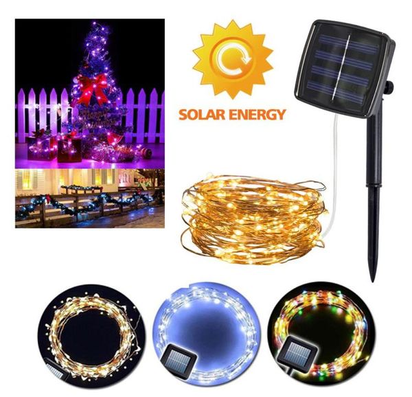 Solar led luzes da corda diy decorativa luz de fadas ao ar livre lâmpada de tira interior para festa de casamento de natal iluminação do jardim crescer7051297