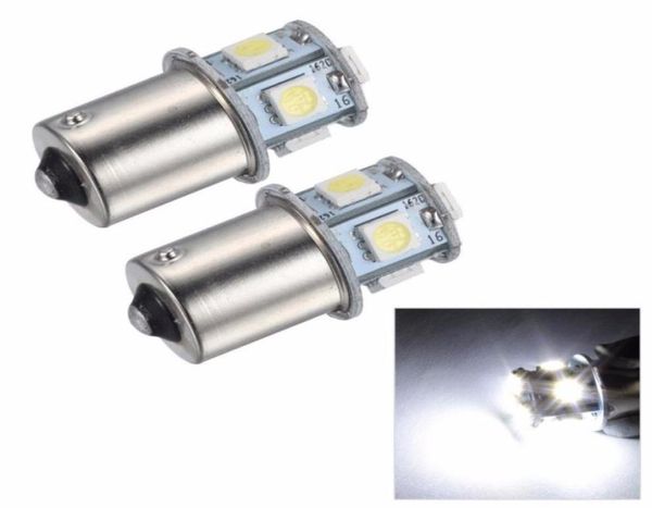 10X 1156 BA15S 1157 BAY15D P21 5W 8SMD 5050 Luzes LED para carro lâmpadas traseiras de freio 8SMD lâmpadas reversas traseiras automáticas DC 12V4084039