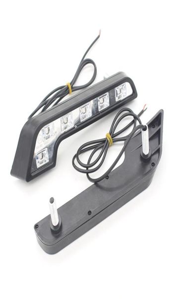 2x Otomatik 6 Cob E4 LED Araba Far Gündüz Çalışma Işık Gün Lambası Sis Işığı Kapalı Yol Sürüş park Işığı Kaynak DRL Kiti W124 W202770832