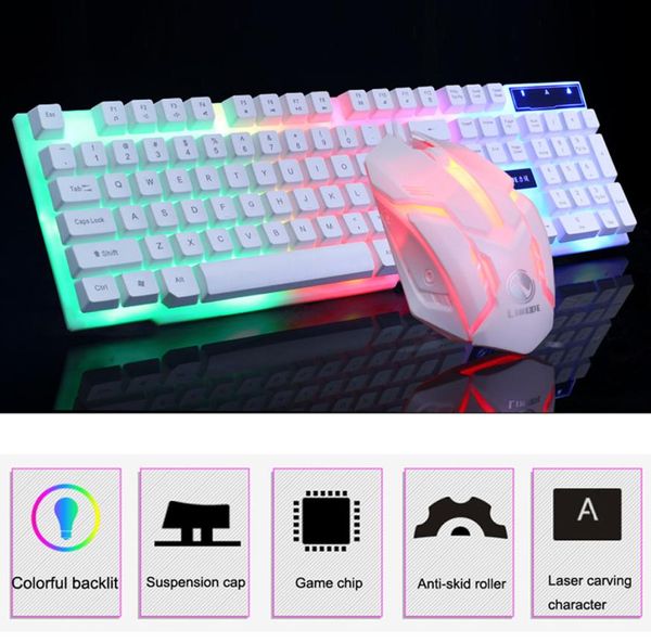 D280 inglês teclado para jogos retroiluminado com led rgb teclas coloridas iluminadas teclado gamer sensação mecânica semelhante ye2227744861