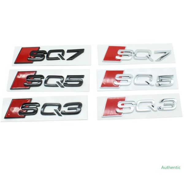 Adesivos e decalques de metal 3d para carro, para sq3 sq5 sq7 q3 q5 q7, emblema traseiro do carro, emblema, decoração de estilo 6218504