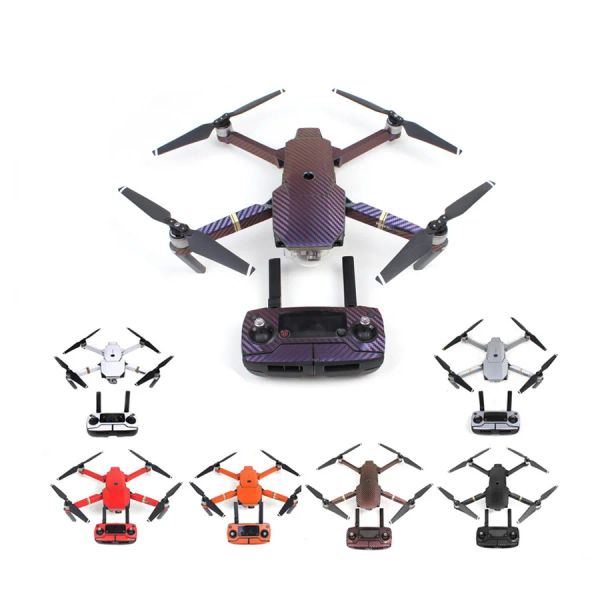 Droni 7 colori adesivi grafici in carbonio impermeabili per DJI MAVIC PRO Decalcomanie colorate per corpo drone/telecomando/batteria/braccio