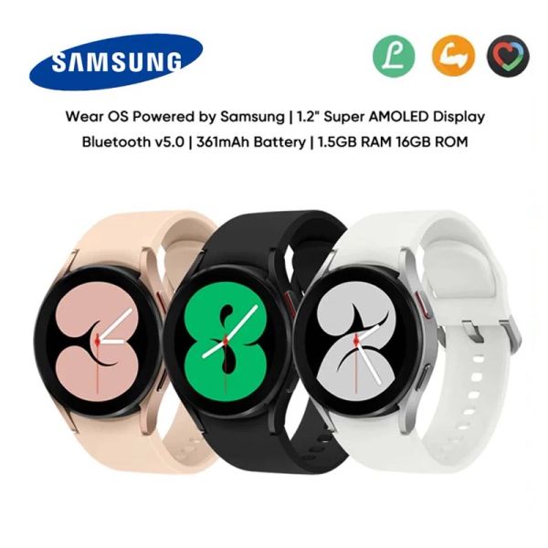 Saatler Orijinal Samsung Galaxy Watch 4 Bluetooth SMR860 40mm NFC AMOLED EKRAN TAN Basıncı Ölçüm R870 44mm Akıllı Saat GT3