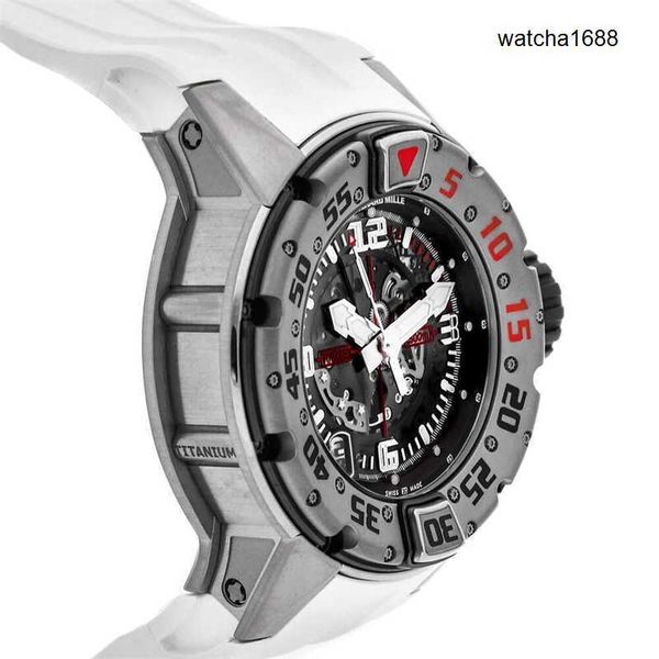 Relógio funcional de pulso de cristal relógios de pulso RM RM028 Automático 47mm Titanium Mens Strap Watch RM028 AJ TI-TI