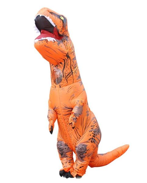 Costume da dinosauro gonfiabile a tema tuta per tutto il corpo Halloween Cosplay Fantasy Abbigliamento per bambini Guanti da ventaglio per adulti adolescenti Inc6551309