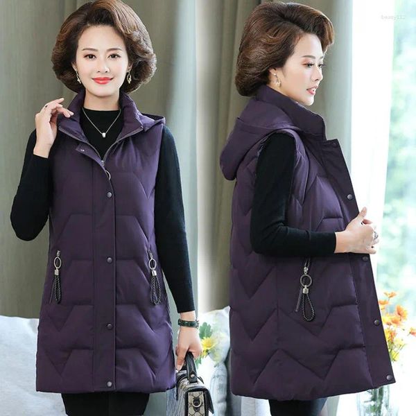 Женские жилеты, зимняя пуховая хлопковая куртка для женщин, без рукавов с капюшоном, мягкий жилет, теплое пальто, женская корейская мода, оптовая продажа
