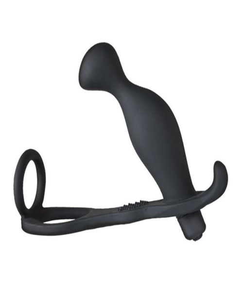 10 velocidade masculino massageador de próstata anel peniano vibratório butt plug pênis anel anal gancho cinta em brinquedos sexuais para homens anal vi7503222