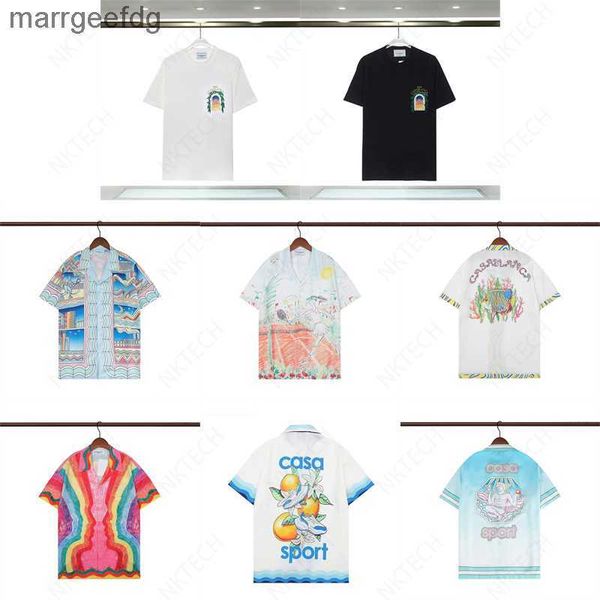 Erkek Tişörtleri Polo Gömlek T-Shirt Son Beach Sports T-shirt Çalıştırma Trend Desen Mektubu Tasarımı Kısa kollu polo gömlek 240301