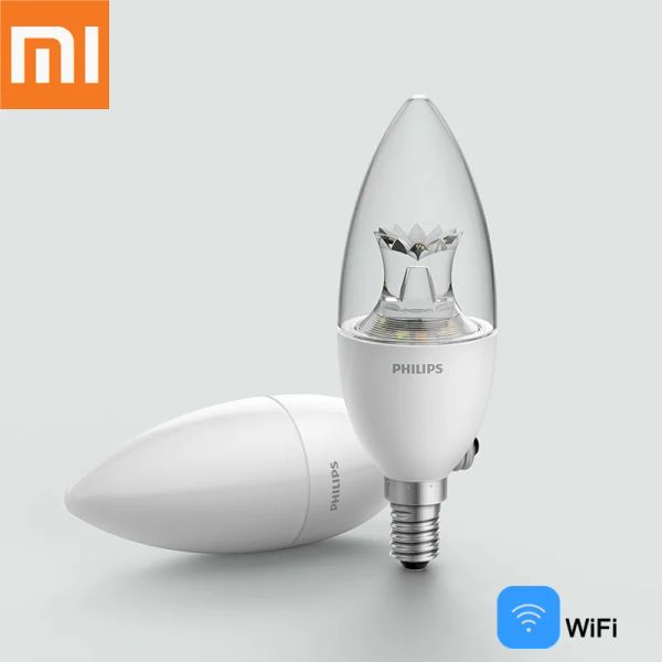 Controllo Xiaomi Norma Mijia Smart LED Lampadina a lume di candela WiFi E14 Lampada Zhirui dimmerabile Controllo APP Norma Mijia Dispositivo di automazione domestica intelligente