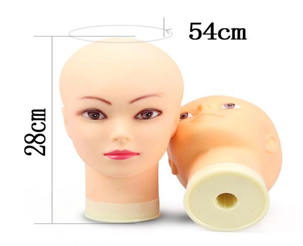 I più venduti Testa di manichino femminile senza capelli per realizzare supporto per parrucca e cappello Display Cosmetologia Manichino Testa di addestramento Tpins CX2002700561