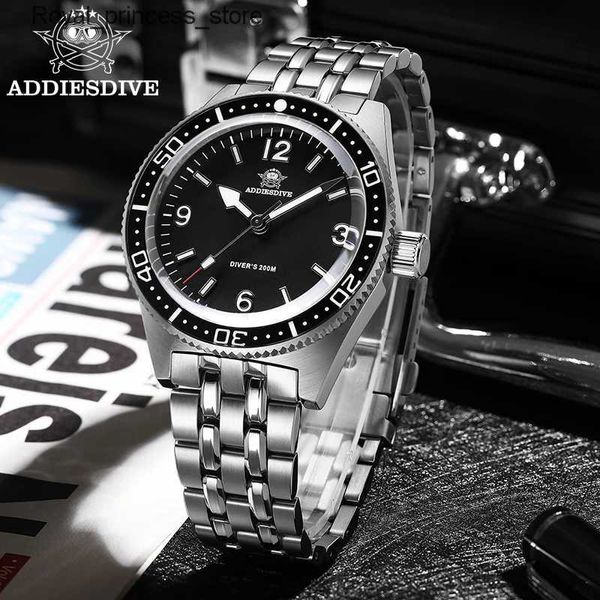 Altri orologi ADDIESDIVE New Diver Uomo Polso al quarzo Zaffiro BGW9 Luminoso 20ATM Impermeabile Acciaio inossidabile Sport Diving Q240301