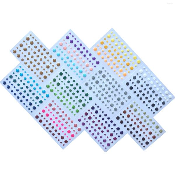 Geschenkpapier (100er-Pack) China Factory Großhandel Glitzer-Emaille-Punkte-Aufkleber Funkelnde Verzierungen für Scrapbooking