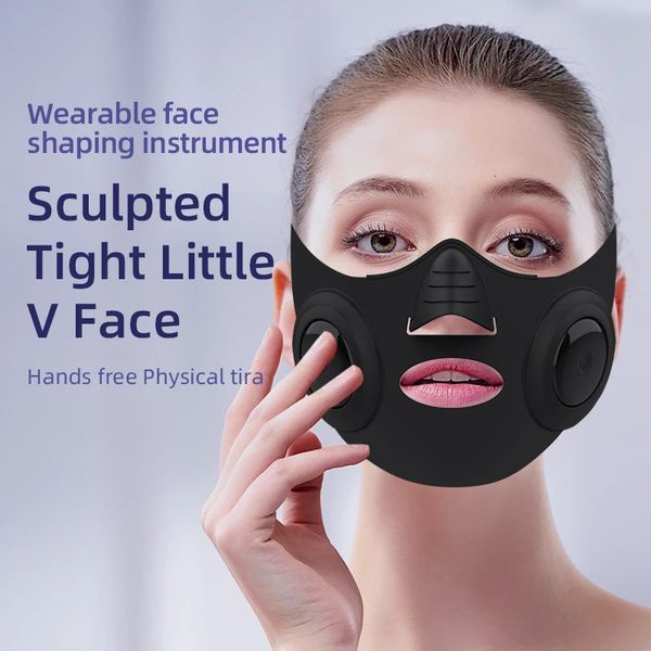 EMS VShape Massaggiatore per il lifting del viso Maschera dimagrante Antirughe Ridurre il doppio mento Sollevare la guancia Cintura Faces Dispositivi di bellezza 240226