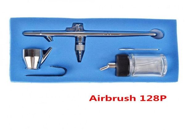 035mm 22CC 128P Airbrush Double Action Professionelle Kapazität Stift Spritzpistole Kit Set für Make-Up Tools8412067