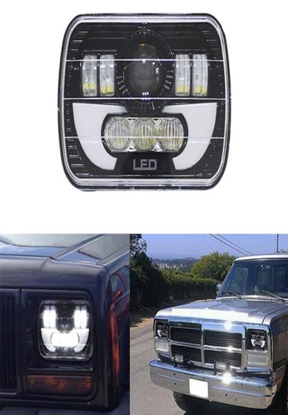 7x6 led farol hid lâmpadas feixe farol drl para jeep cherokee xj caminhão 7x6 5x7quot 120w led faróis7789876