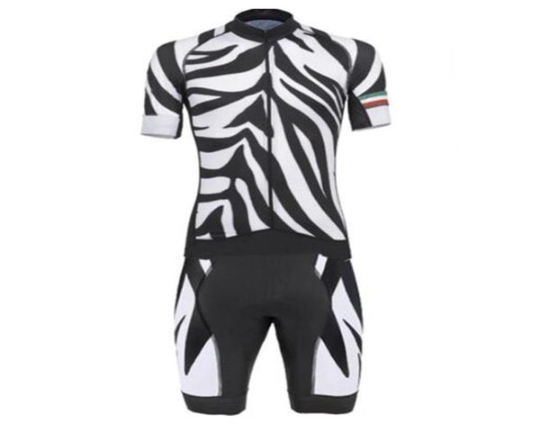 Racing Sets Zebra Muster Cool Men039s Kurzarm Overall Triathlon Anzug Ropa Ciclismo Set Maillot Radfahren Trikots Kit Skins4524127