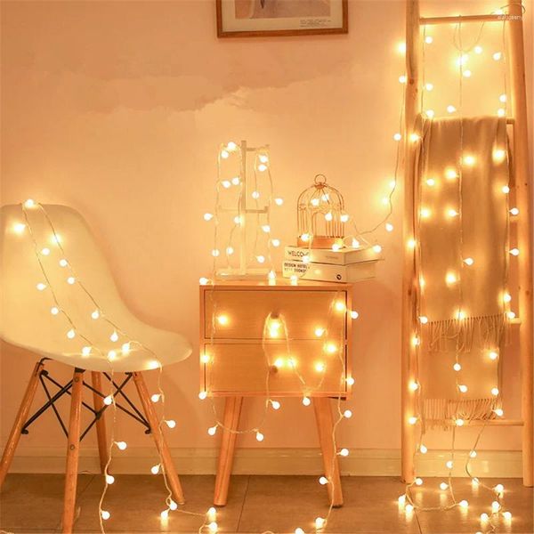 Dizeler Tatil Hafif Zincir Top LED String Aydınlatma 300cm 6m USB Lamba Ampulü Su geçirmez Açık Düğün Noel