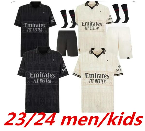 REIJNDERS 23 24 KOCHE camisas de futebol GIROUD DE KETELAERE RAFA LEAO camisa de futebol quarto 4º masculino kit infantil uniformes 2023 2024 PULISIC LOFTUS-CHEEK AC THEO milans 999