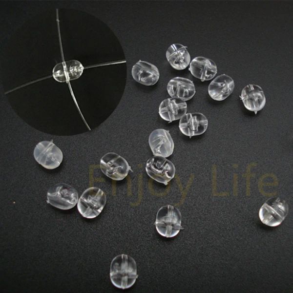 Lockt 1000* 4*4,5mm/4,7*6mm/5*8mm Angeln Kunststoff Transparent klar Perlen Doppel Perle Bohrer Perlen Kreuz Perlen