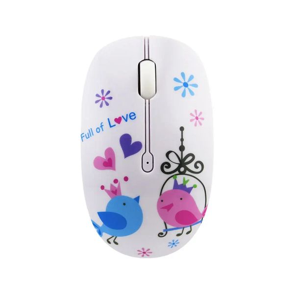 Mouse 2.4G Mouse wireless Moda Modello floreale Mini portatile ottico 1200 DPI Gioco per computer per PC portatile