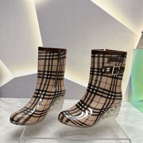 Новые резиновые ботинки Martin круглой ноги дождевые ботинки дизайнерские мужские женские снежные ботиль
