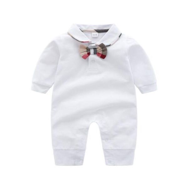 Vendi vestiti di marca per bambini Baby bowknot pagliaccetto nuovo cotone neonato neonate ragazzo primavera autunno pagliaccetto bambini designer infantile Jumpsu9120795