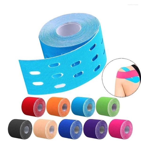 Knieschützer, elastisches Muskelband, Physiotherapie, selbstklebende Bandage, perforiert, 5 m x 5 cm, therapeutische schmerzende Gelenke