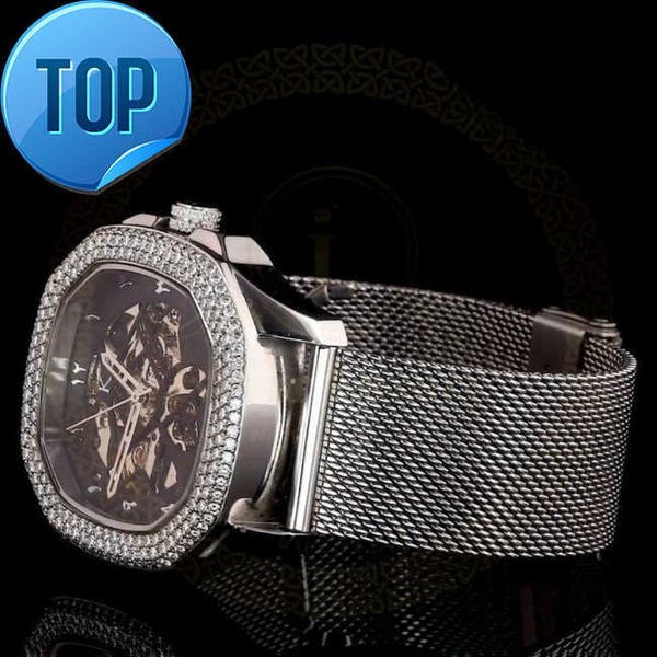 Gold de luxo clássico com diamante relógio à prova d'água com formato redondo Melhor Design Diamond Watch Diamond Watch