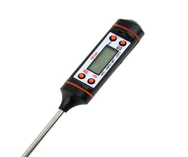 Temperature Meter Instruments TP101 Elektronisches digitales Lebensmittelthermometer, Edelstahl-Backmessgeräte, großes, kleines Display, 4459667