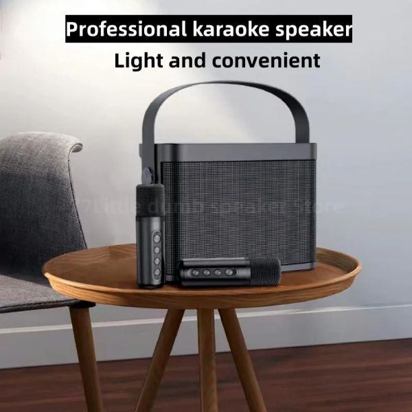 Alto-falantes Ys219 120W de alta potência microfone portátil sem fio Bluetooth som ao ar livre festa familiar karaokê subwoofer boom box caixa de som