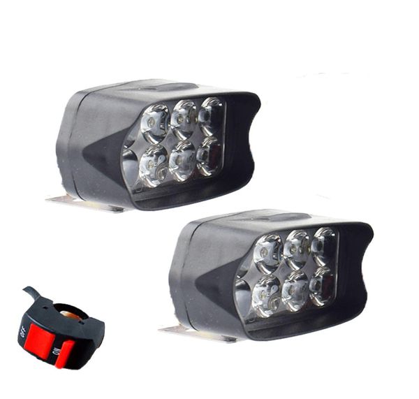 Faróis da motocicleta 12v 12w holofotes super brilhante moto nevoeiro lâmpada à prova dwaterproof água luzes de condução auxiliares headlamp6882436