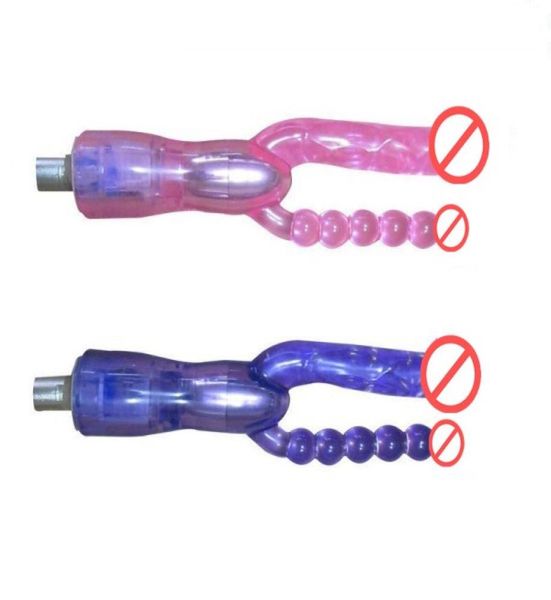 Masturbatore con vibratore con doppia testa Dildo realistico Accessori per macchine del sesso per il piacere vaginale e anale Prodotti per adulti3182215