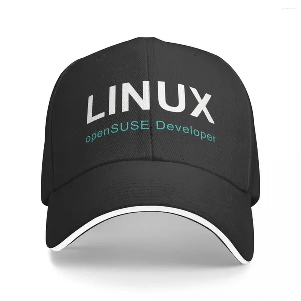 Cappellini Linux Open SUSE Sviluppatore Programmatore di computer Codice Berretto di protezione solare Visiera parasole Cappello da cowboy hip-hop Cappelli con visiera