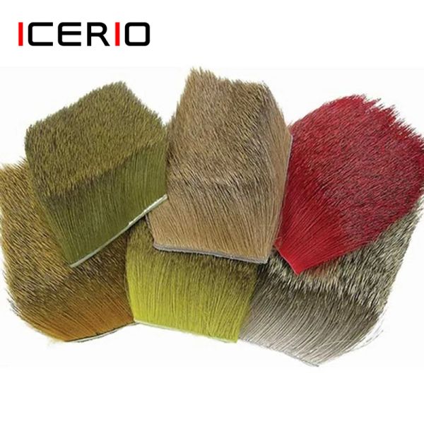 Приманки Icerio 5 Piece Natural Deer Hair для мух завязывают сухие мухи Хоппер