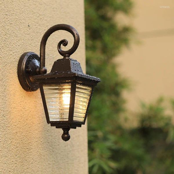 Настенный светильник в стиле ретро, уличный светильник, водонепроницаемый, европейская вилла, дверной проем, бра, балкон, проход, садовое освещение