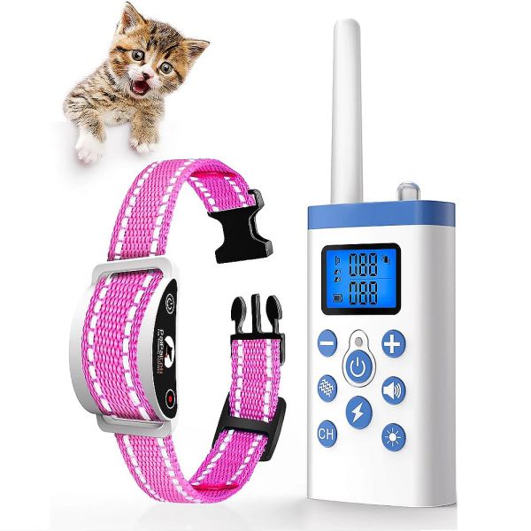 Repellentien PaiPaitek Katzentrainingshalsband für das Miauen der Katze, Katzenschockhalsband mit Fernbedienung, Ferntraining, automatisches Anti-Miauen-Halsband