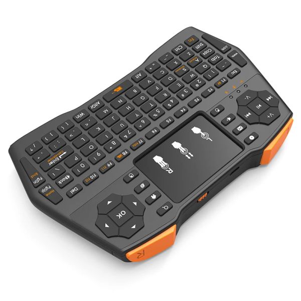 Teclados i8 mais nenhum teclado sem fio de backLit 2.4GHz com touchpad inglesa russo russo rato remoto controle para Android TV Box PC