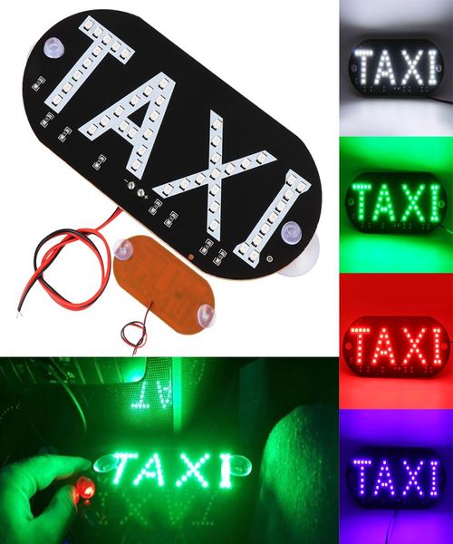 2 Stücke 12 V Taxi Led Auto Windschutzscheibe Cab Anzeigelampe Zeichen Bunte LED Windschutzscheibe Taxi Licht Lampe5252982