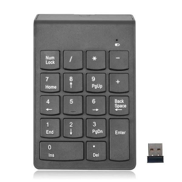 Tastaturen 18key numerische Tastatur 2,4 GHz Wireless Numpad Mini Bluetooth Compatible -Tastatur für Laptop -PC -Computer wasserdicht
