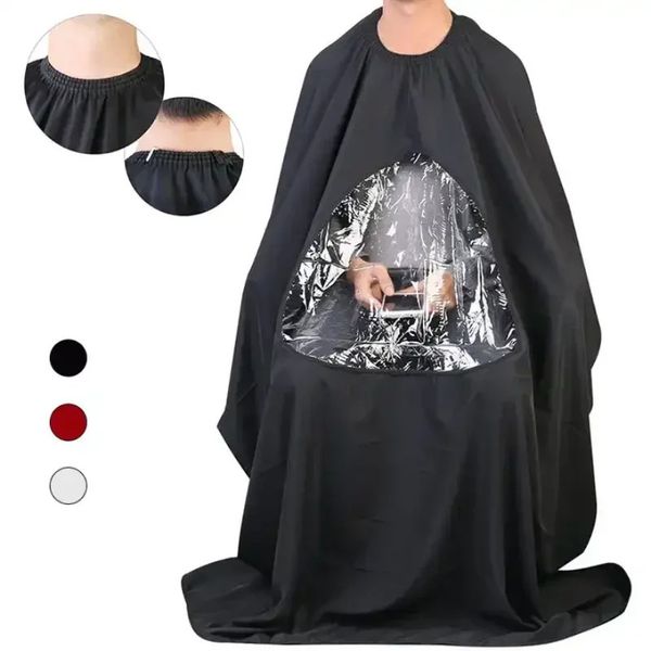 Profissional à prova dwaterproof água estilo salão de beleza barbeiro cabeleireiro corte cabelo vestido cabo com janela visualização avental 240222