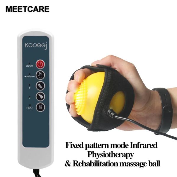 Bola de massagem elétrica para relaxamento, compressa quente, hemiplegia, treinamento passivo de dedo, melhora cãibras e flexibilidade dos dedos