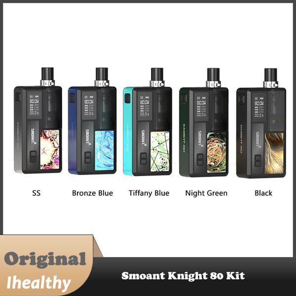 Kit Smoant Knight 80 com cartucho de cápsula de 4ml mutável único 18650 com saída de 80W vaporizador de cigarro eletrônico com tela OLED de 0,96 polegadas