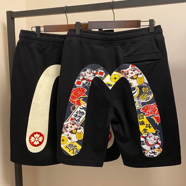 Evisued Pantaloncini da Uomo Tinta Unita Pantaloni da Ginnastica Casual per Coppie Pantaloni da Jogging Pantaloncini da Strada per Uomo Corti da Donna Hip Hop Streetwear Pantaloncini di Cotone Larghi Pantaloni della Tuta