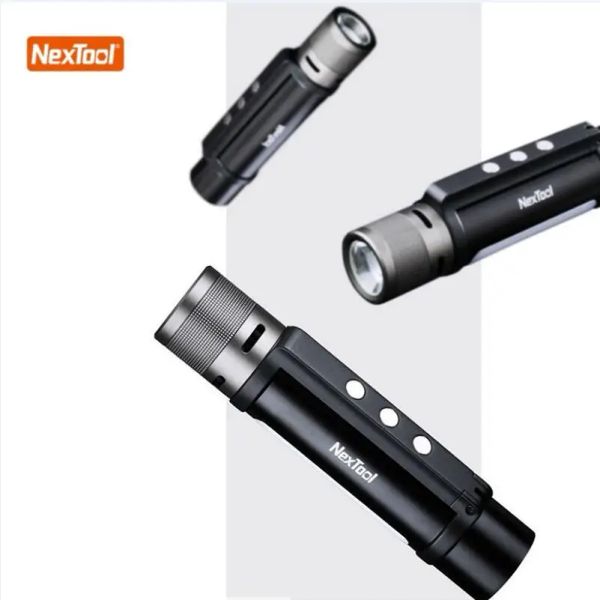 Steuerung Nextool 6 in 1 zoomable Taschenlampe, 1000 lm, 3 Modus Dual Light Source 2600mAh LED Light Torch Power Bank Life Dec