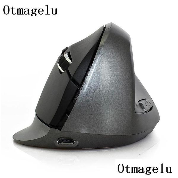 Ratos 6D Wireless Mouse Creative Computer Gaming Cool Shark Fin Ergonômico Confortável Vertical Usb para Laptop Drop Delivery Computadores N Otzsf